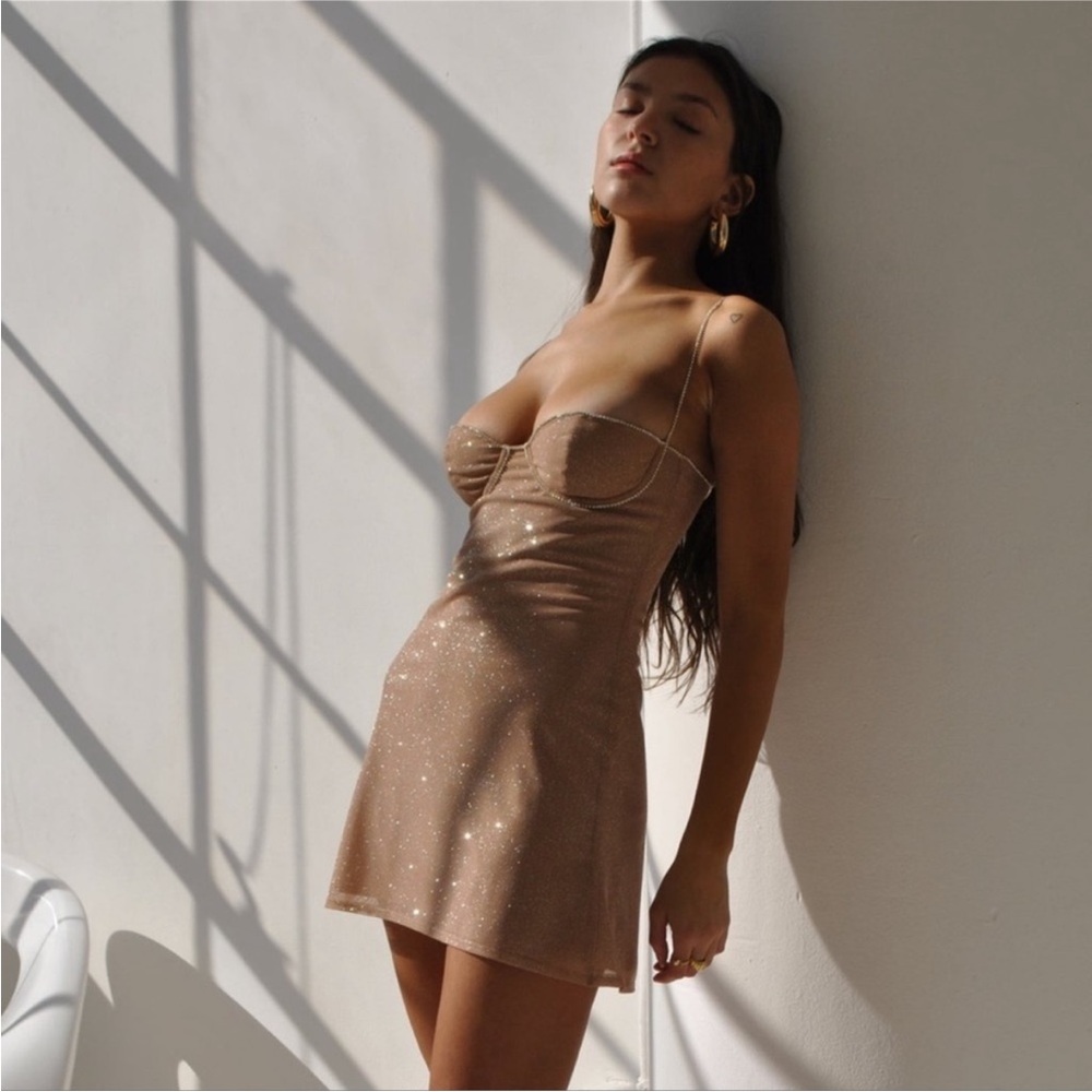 NWT Mirror Palais fairy dress in diamond sand